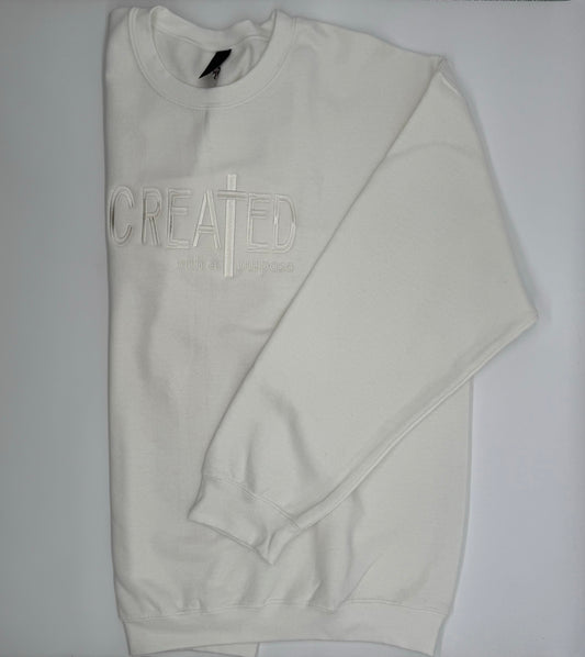 "Created with a Purpose" Embroidered Sweatshirt