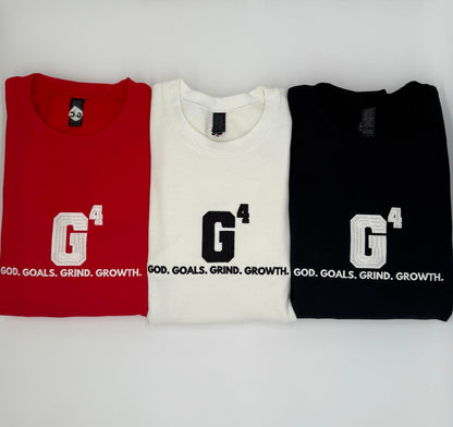 G4 God. Goals. Grind. Growth. Embroidered. Sweatshirt.